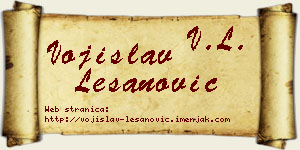 Vojislav Lešanović vizit kartica